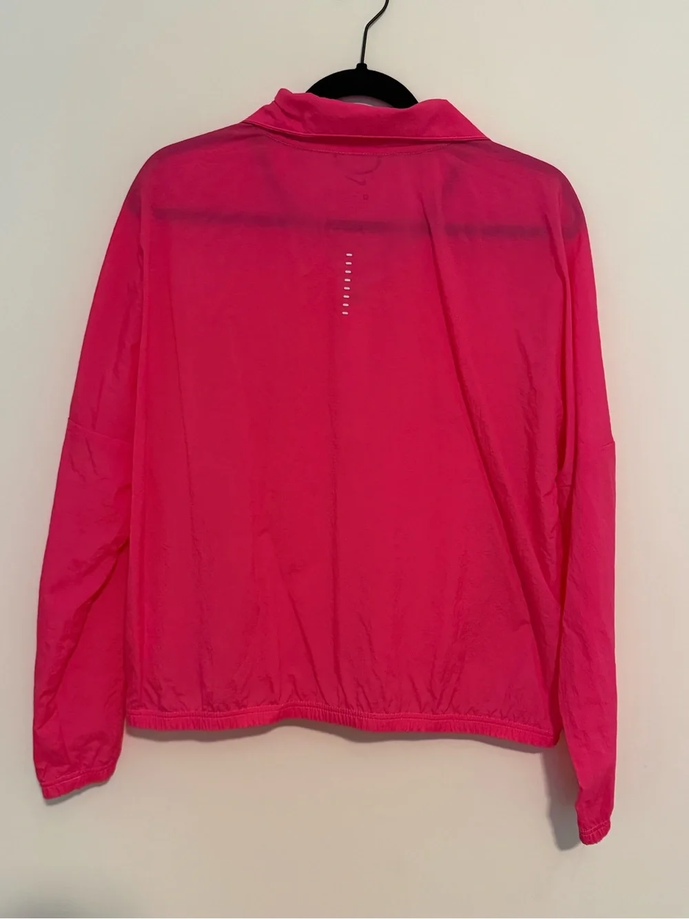 Nike Hot Pink Half-Zip Windbreaker with White/Pink Swoosh